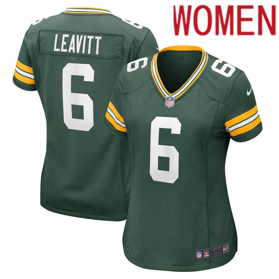 Women Green Bay Packers 6 Dallin Leavitt Nike Green Game Player NFL Jersey